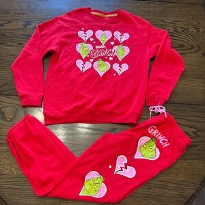 NWOT Grinch Women's sweatsuit - Vibrant Red